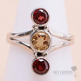 Ring mit Citrinschliff, Silber Ag 925 KO133