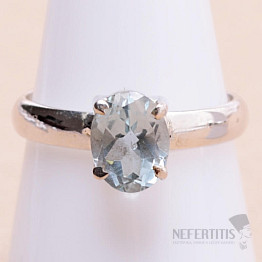 Topaz modrý prsten stříbro Ag 925 KO135