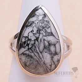 Pinolit prsteň striebro Ag 925 R138