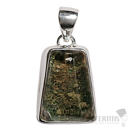 Lodolit - krištáľ s inklúziami prívesok striebro Ag 925 P1386