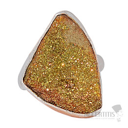Pyrite rainbow ring silver Ag 925 R139