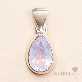 Ametyst levandulový broušený přívěsek stříbro Ag 925 P14