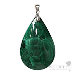 Malachit přívěsek stříbro Ag 925 č. 14