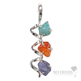 Designer pendant apatite blue neon silver Ag 925 P140