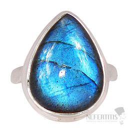 Labradorit-Regenbogenring Silber Ag 925 R1407