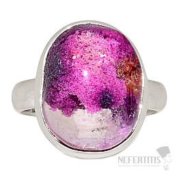 Lodolite - crystal with inclusions ring silver Ag 925 R1413