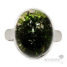 Lodolit - křišťál s inkluzemi prsten stříbro Ag 925 R1415