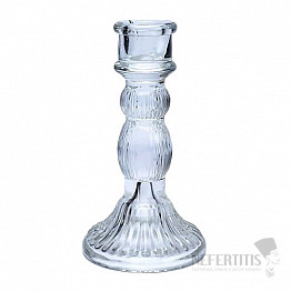 Kerzenhalter aus Glas für Tischkerzen 15 cm
