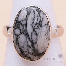 Pinolith-Ring Silber Ag 925 R145