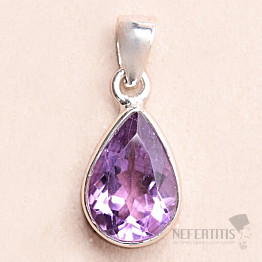 Amethyst geschliffener Anhänger Silber Ag 925 14548