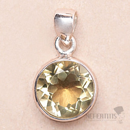 Topas gelber Zitronenanhänger Silber Ag 925 14550