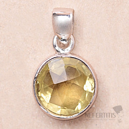Topaz yellow Lemon pendant silver Ag 925 14553