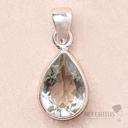 Grüner Amethyst - Prasiolith Anhänger Silber Ag 925 14555