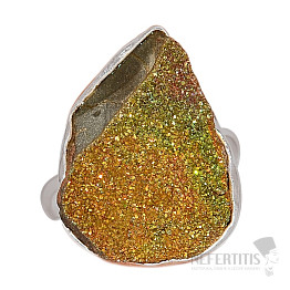 Pyrit duhový drůzička prsten stříbro Ag 925 R146