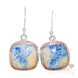 Scheelite blue earrings silver Ag 925 E146