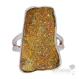 Pyrit-Regenbogenring Silber Ag 925 R148