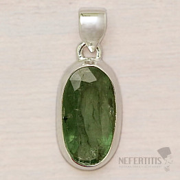 Kyanite green cut pendant silver Ag 925 P149