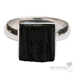 Turmalín skoryl prsteň striebro Ag 925 R1491