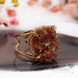 Be Beautiful Citrine Druze Ring 15