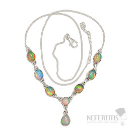 Opál etiópsky náhrdelník striebro Ag 925 N15