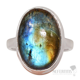 Labradorit-Regenbogenring Silber Ag 925 R1508