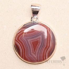 Achát Botswana přívěsek stříbro Ag 925 P1516