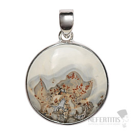 Jaspis indonéský Malingano přívěsek stříbro Ag 925 P152