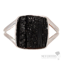 Turmalín skoryl prsteň striebro Ag 925 R1536