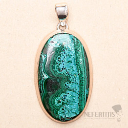 Malachit v chryzokolu přívěsek stříbro Ag 925 P1537