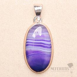 Achat Botswana Anhänger Silber Ag 925 P1547