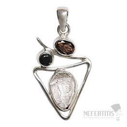 Designer pendant Herkimer diamond silver Ag 925 P155