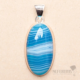 Achat Botswana Anhänger Silber Ag 925 P1554