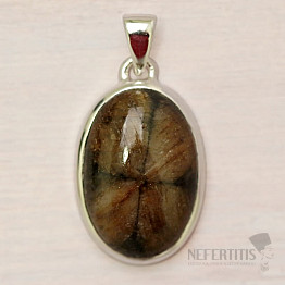 Chiastolite pendant silver Ag 925 P1556