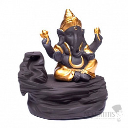 Ständer für Räucherkegel mit fließendem Ganesha-Rauch