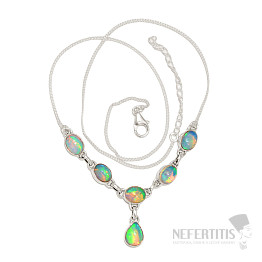 Opál etiópsky náhrdelník striebro Ag 925 N16