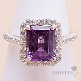 Amethyst geschliffener Ring Silber Ag 925 KO161