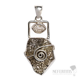 Designer pendant pyrite silver Ag 925 P1652