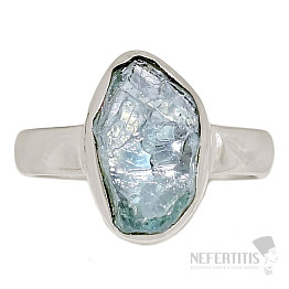 Aquamarine raw silver ring Ag 925 R1667