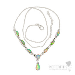 Opál etiopský náhrdelník stříbro Ag 925 N17