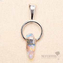 Opál etiopský surový zub přívěsek stříbro Ag 925 LOT18