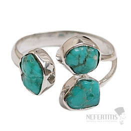 Türkisblauer Ring Silber Ag 925 LOT17