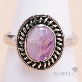 Mondstein Regenbogen rosa Ring Silber Ag 925 17590