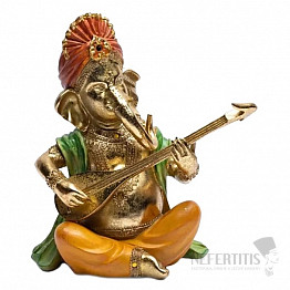 Feng Shui Ganesha Statue mit Sitar 27 cm