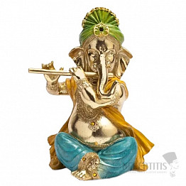 Feng Shui Statue von Ganesha mit Flöte 28 cm