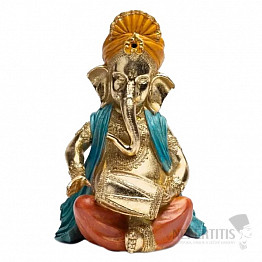 Feng Shui Ganesha Statue mit Trommel 26 cm