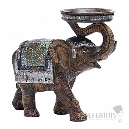 Slon socha so svietnikom na čajovú sviečku 16 cm