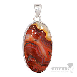 Agate lacy Laguna Lace pendant silver Ag 925 P1831