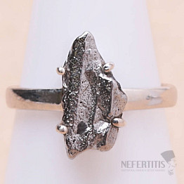Meteorit Campo del Cielo prsten stříbro Ag 925 R1850