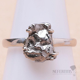 Meteorit Campo del Cielo prsten stříbro Ag 925 R1855