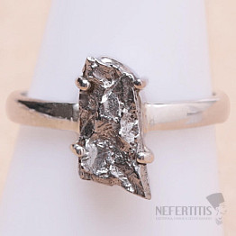 Meteorit Campo del Cielo prsten stříbro Ag 925 R1866